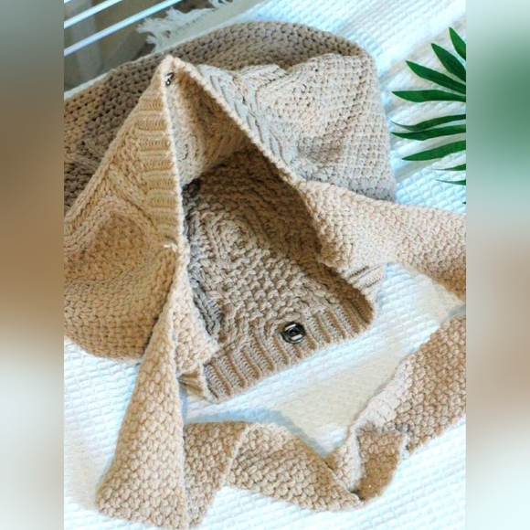 Boho Cable Knit Hobo Purse - Picture 4 of 6